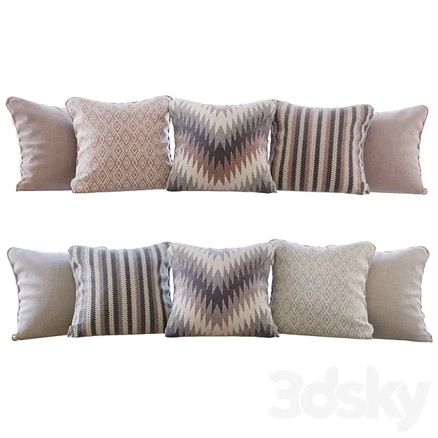 A set of pillows Romo 01 3D Model
