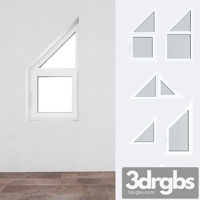 A set of plastic windows 11 3D Model Free