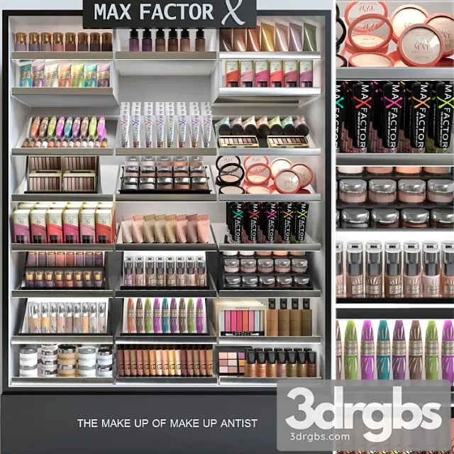A set of professional cosmetics in a beauty salon or duty free 3 3D Model Free