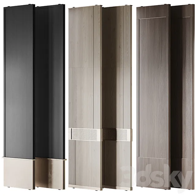 A set of rotating partitions for zoning space 3D Model