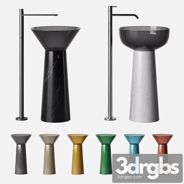 A Set Of Sinks and Faucets Antonio Lupi Albume 3D Model Free