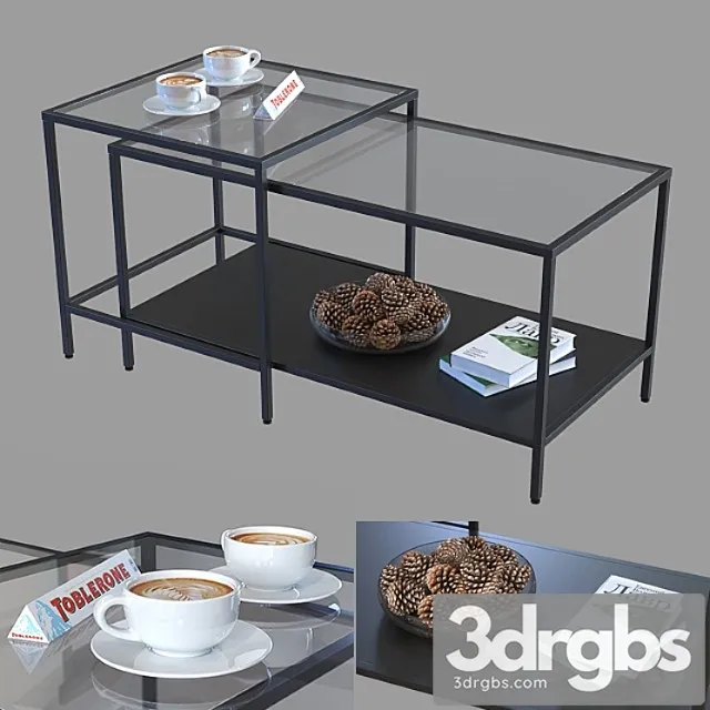 A set of tables ikea vitsё. 2 3D Model Free