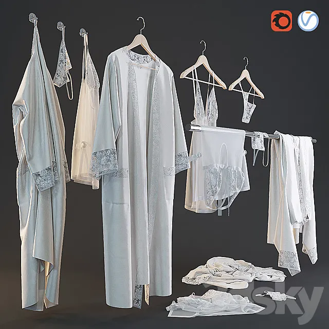 A set of women's clothing 3DModel