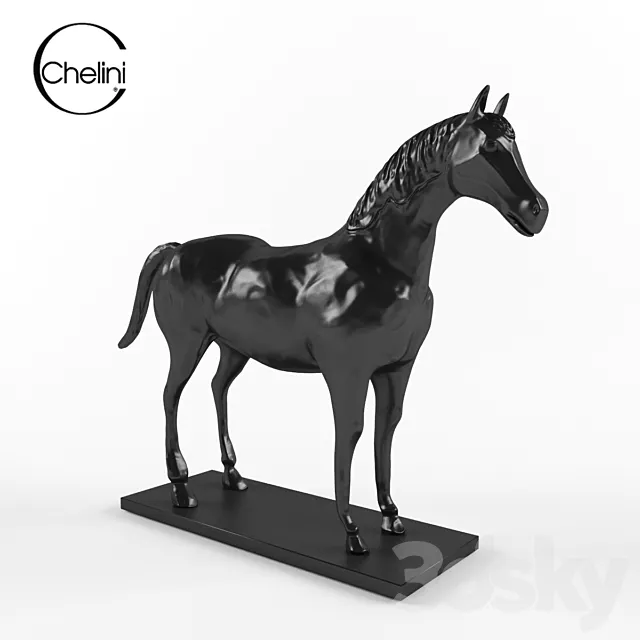 A statuette in the shape of a horse "Chelini" 3DModel
