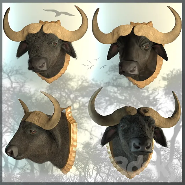 A stuffed Buffalo 3D Model
