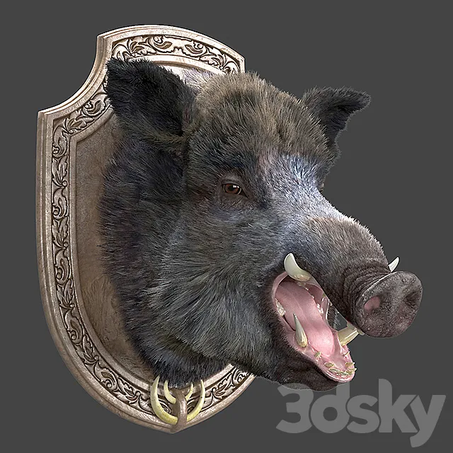 A wild boar 3D Model