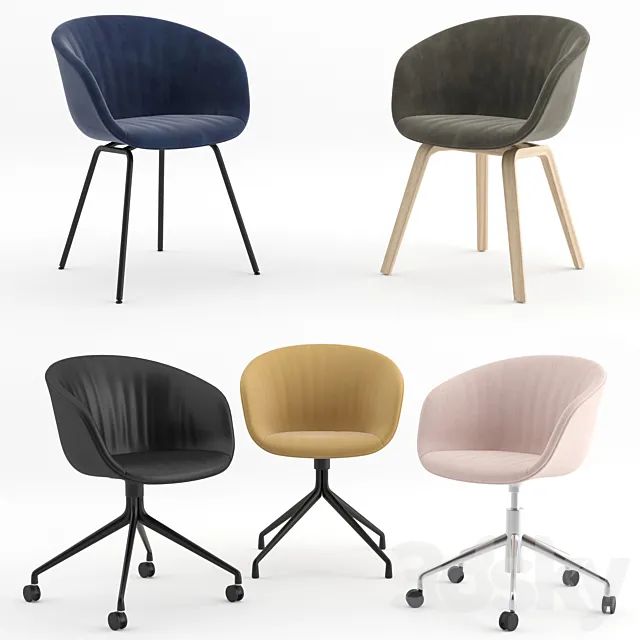 AAC Soft chairs by HAY 3D Model