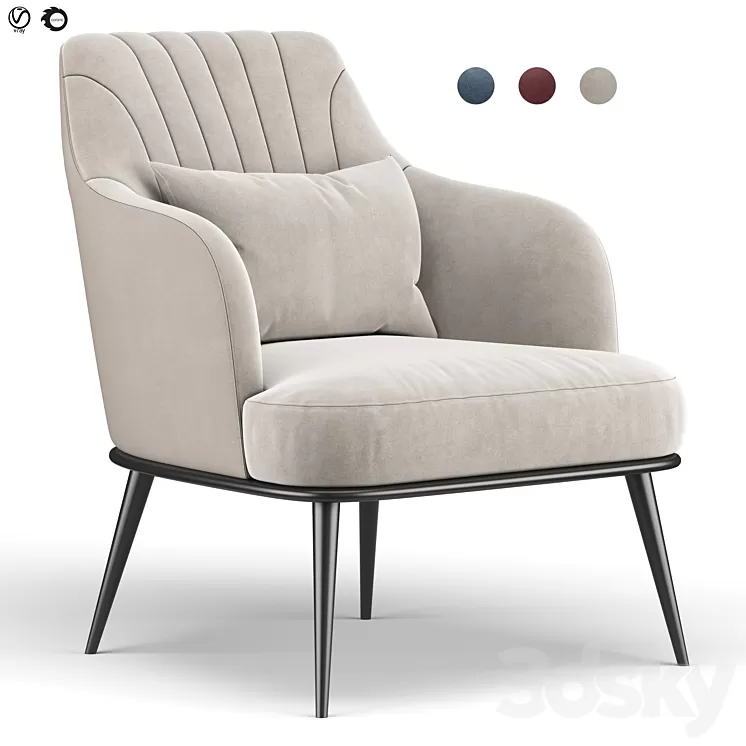 Aaron armchair 3D Model Free