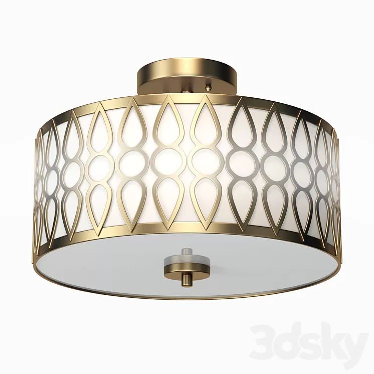 Aaru Fabric Semi Flush Mount MK3 3D Model Free Download