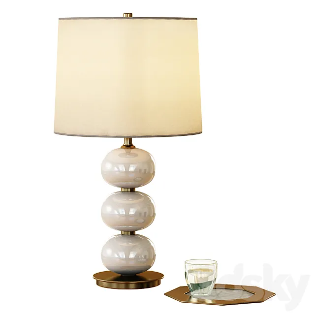 Abacus Table Lamp - Milk White 3D Model