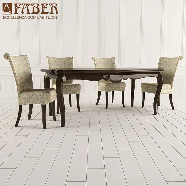 Abate Faber Dining Table 3D Model