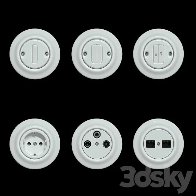 ABB Decento switches. 3D Model