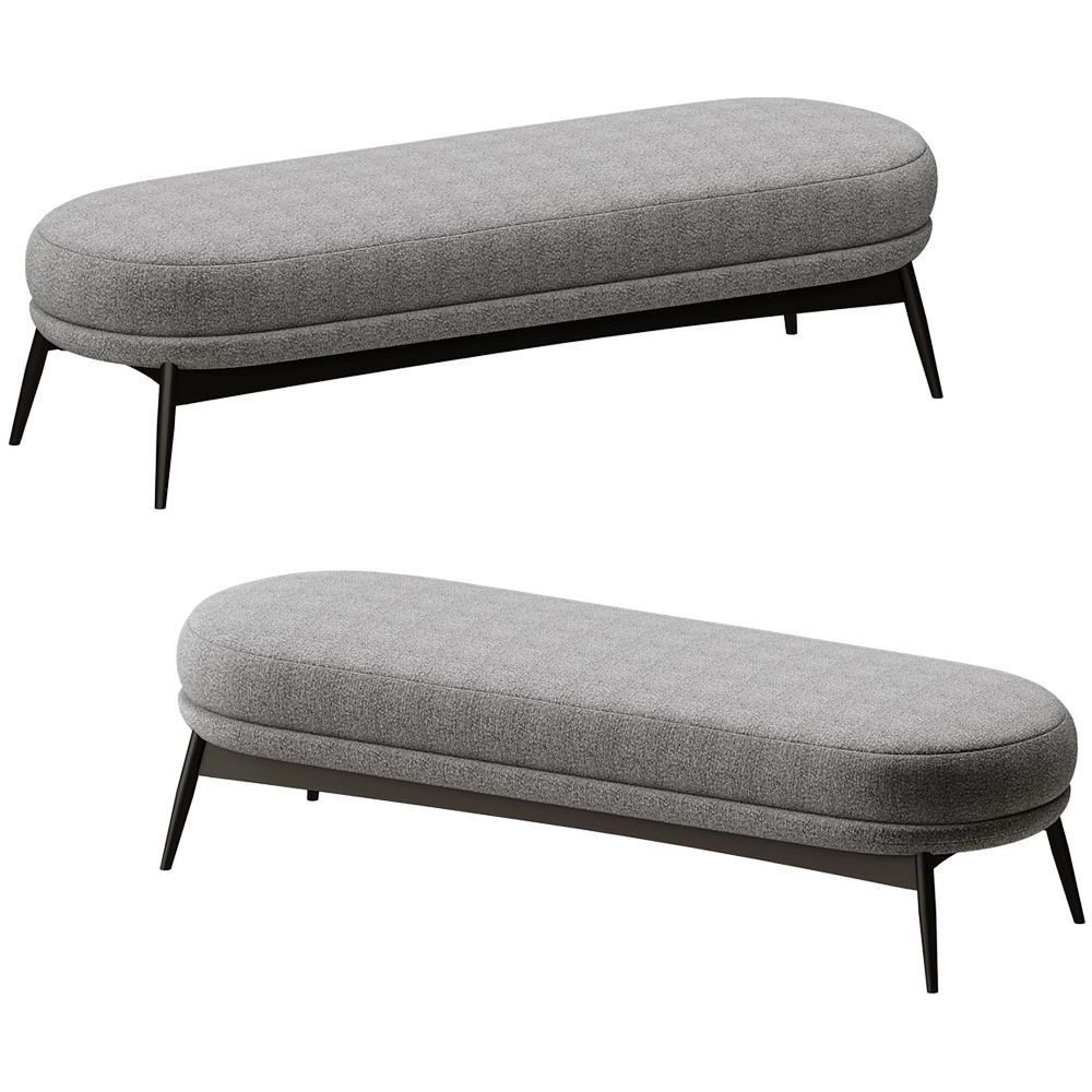 ABBER - Bench Oltremare Panchetta 3D Model