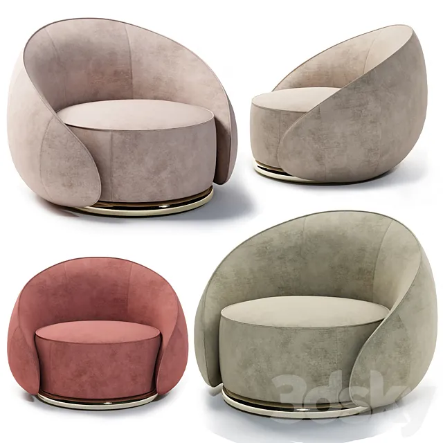 Abbracci armchair by Ghidini1961 3D Model