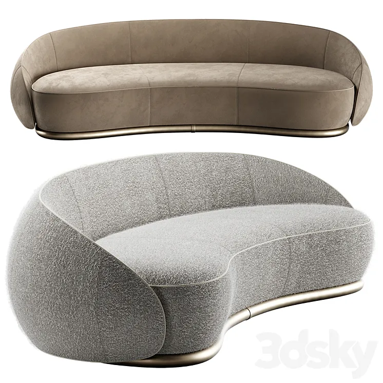 Abbracci sofa 3D Model Free