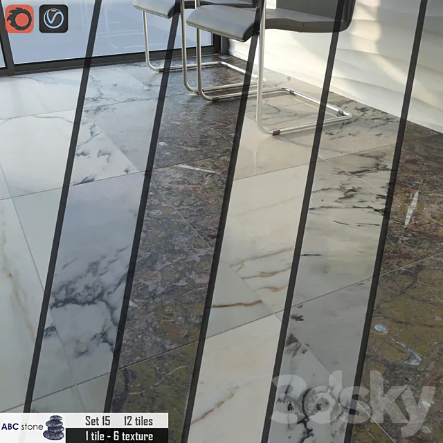 ABC stone Set 15 3D Model