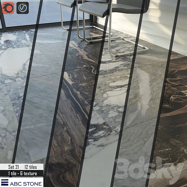 ABC stone Set 21 3D Model