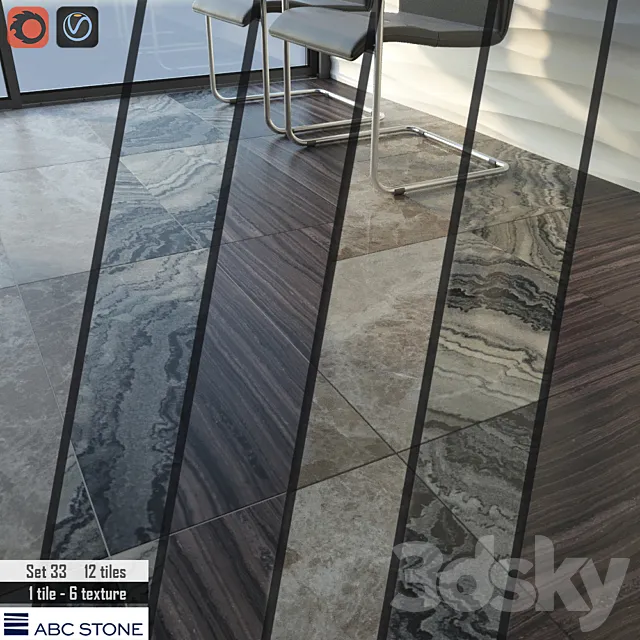 ABC stone Set 33 3D Model