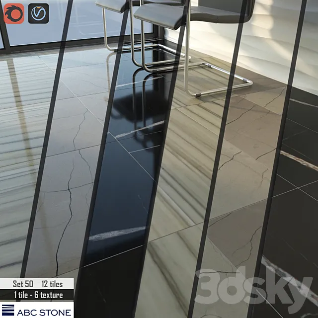ABC stone Set 50 3DModel