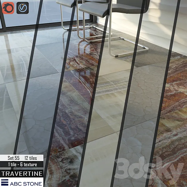 ABC stone Set 55 3DModel