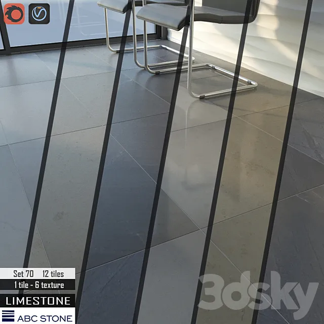 ABC stone Set 70 3DModel