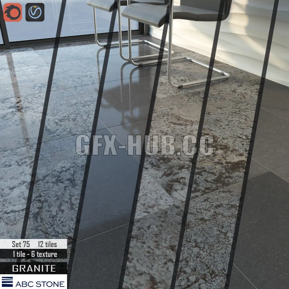 ABC stone Set 75 3D Model