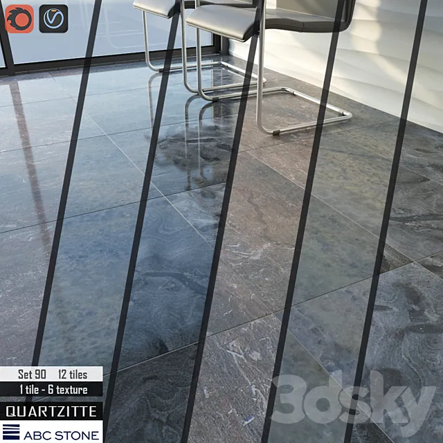 ABC stone Set 90 3D Model