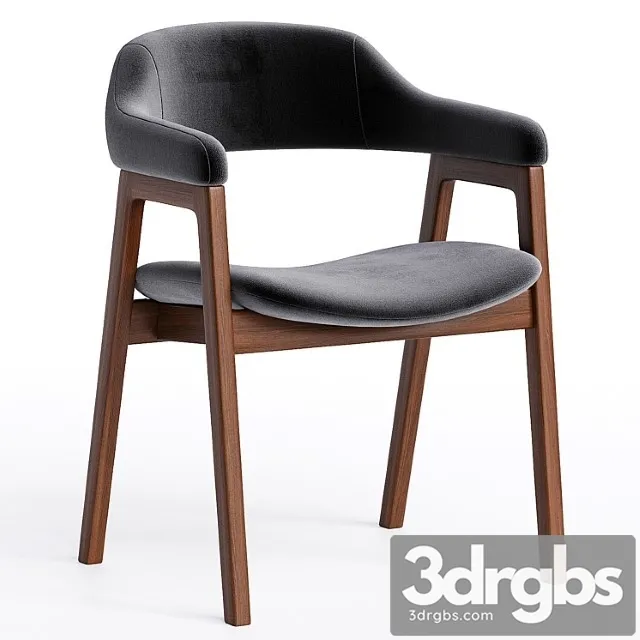 Abilene Upholstered Dining Arm Chair 3D Model Free