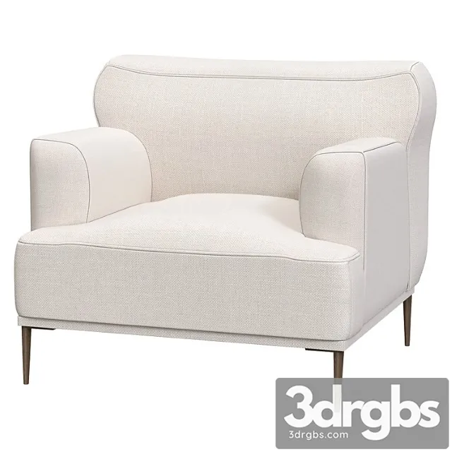 Abisko Quartz White Lounge Chair 15 3D Model Free