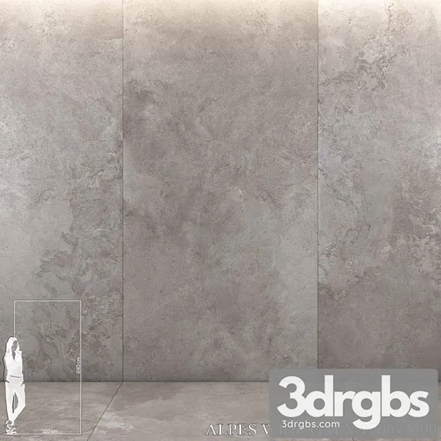 Abk alpes wide grey 1200x2400 3D Model Free