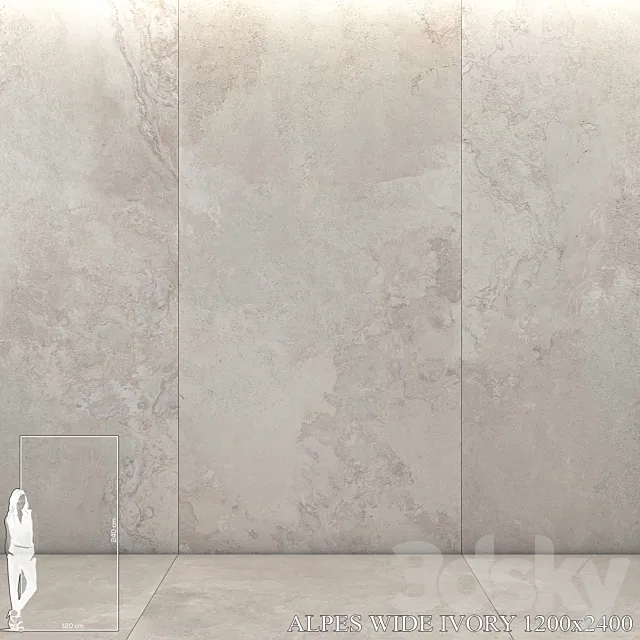 ABK Alpes Wide Ivory 1200x2400 3D Model
