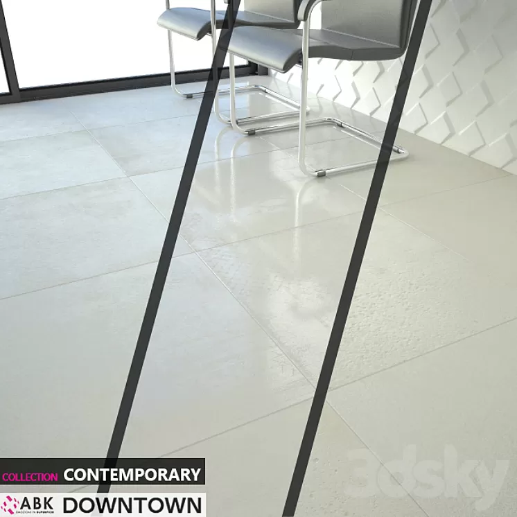 ABK COLLECTION CONTEMPORARY DOWNTOWN IVORY 3D Model