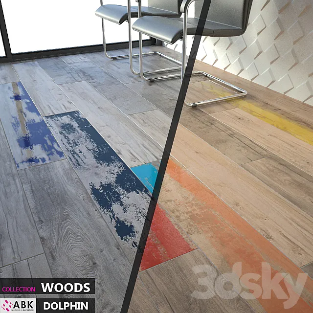 ABK COLLECTION WOODS DOLPHIN CLAY GREY Set 01 3D Model