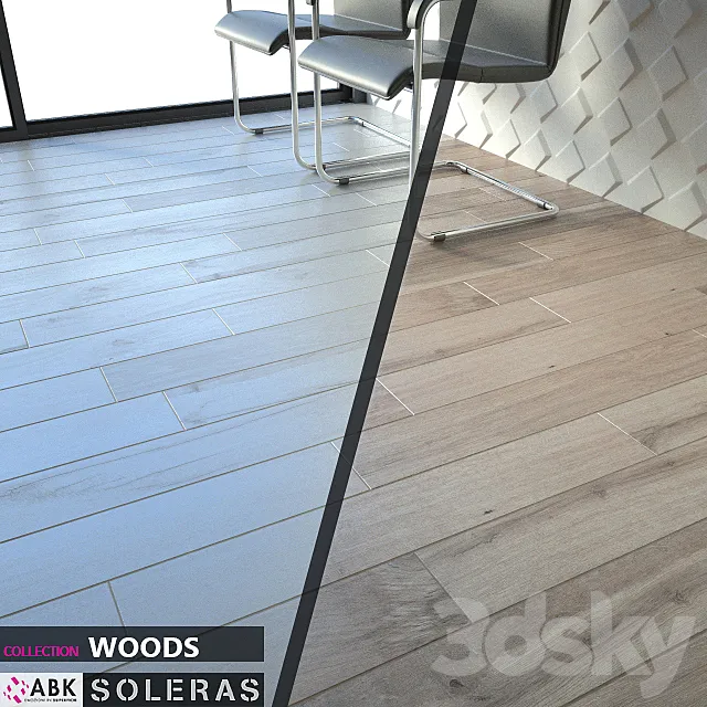 ABK COLLECTION WOODS SOLERAS BIANCO AVANA Set 02 3DModel