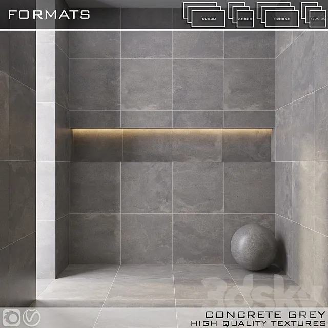 ABK CONCRETE GRAY 3D Model