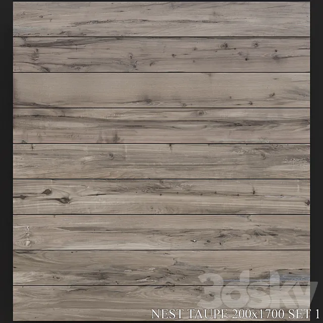 ABK Nest Taupe 200x1700 Set 1 3D Model