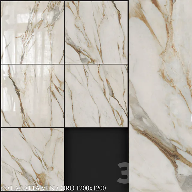 ABK Sensi Signoria Calacatta Vena Oro 1200x1200 3D Model