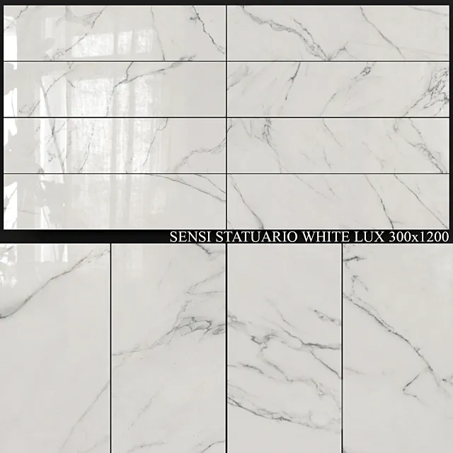 ABK Sensi Statuario White Lux 300×1200 3D Model