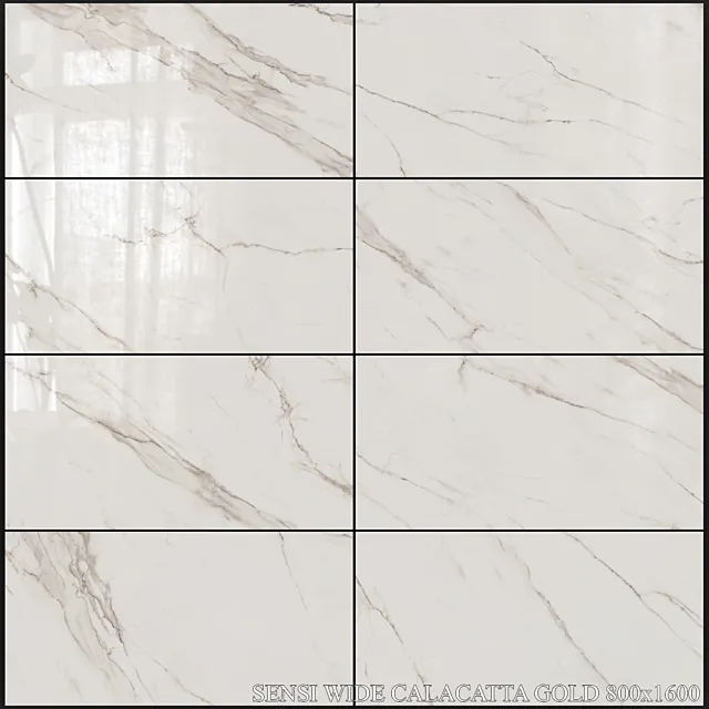 ABK Sensi Wide Calacatta Gold 800x1600 3D Model