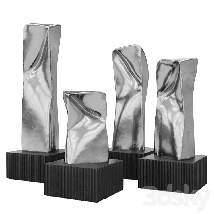 Absctract modern figures outdoor 3D Model Free