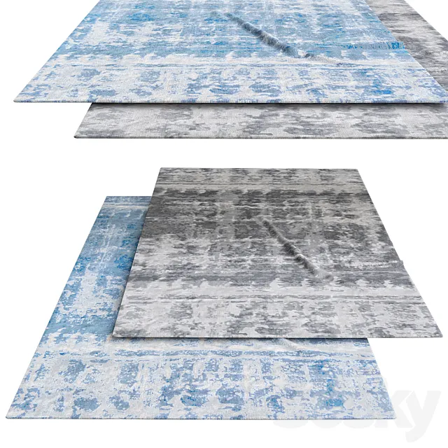 Abstract Aqua Gray 3D Model