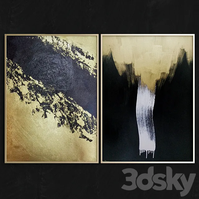 Abstract art frames_5 3D Model