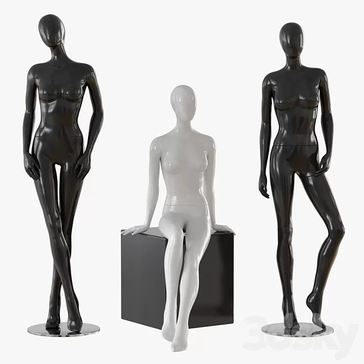 Abstract female mannequin 3D Model
