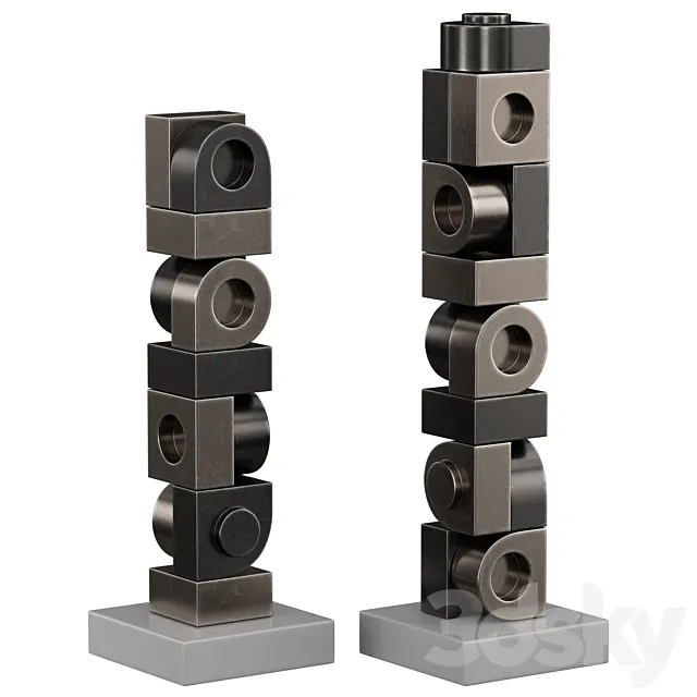 Abstract metal sculpture 3DModel