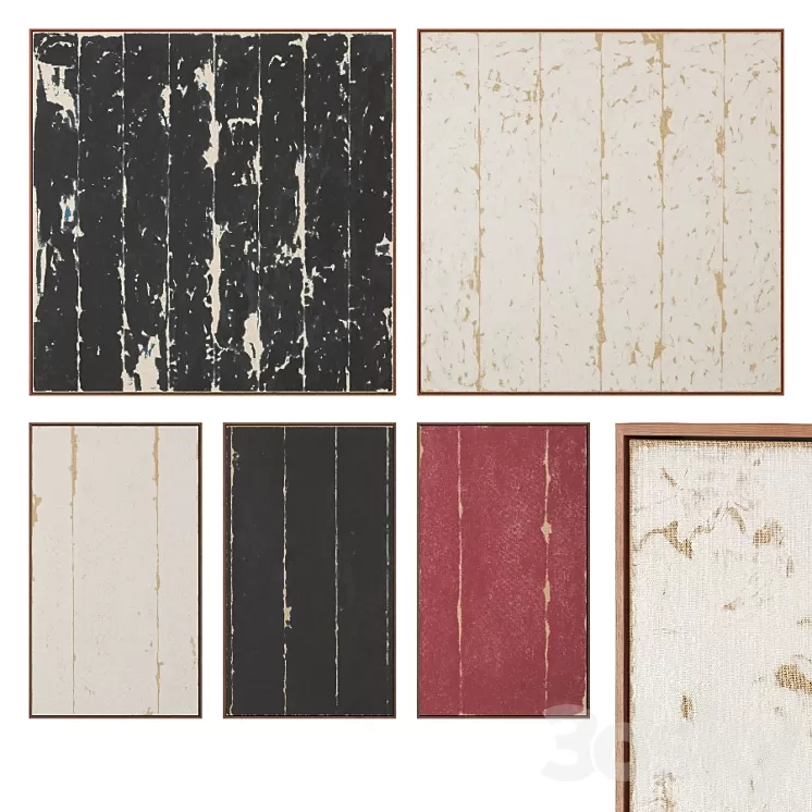 Abstract modern paintings 3D Model Free