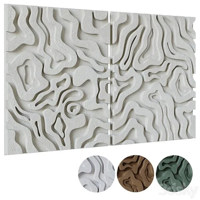 Abstract painting set by Lucile Salamone 3D Model