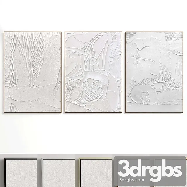 Abstract Painting Set Of 3 Pieces No 33 3D Model Download