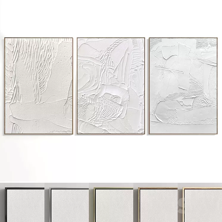 Abstract Painting Set of 3 pieces – No 33 3D Model Free Download
