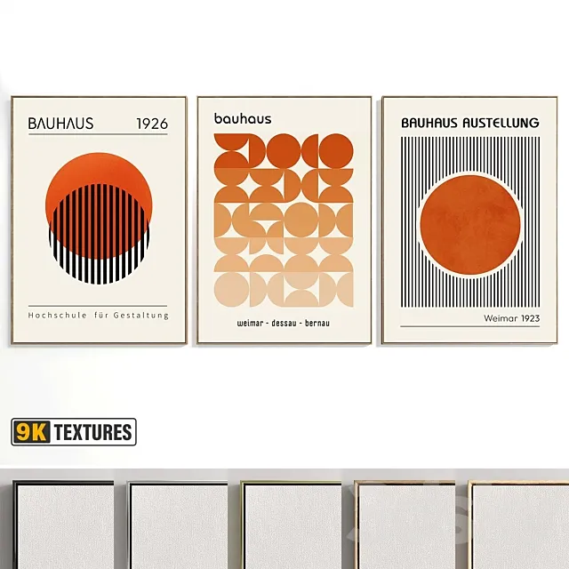 Abstract Painting Set of 3 pieces - No 45 3D Model