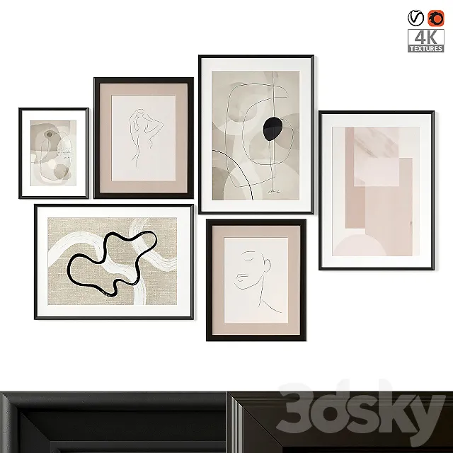 Abstract paintings set Free Download